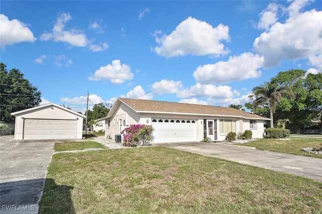 19006 Flamingo Rd, Fort Myers, FL 33967 - single story home with a front yard, driveway, and cooling unit
