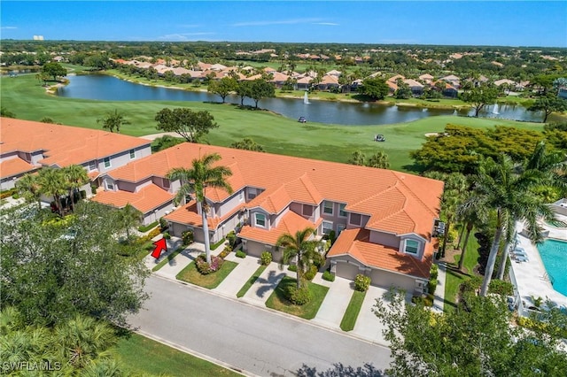 23560 Wisteria Pointe Dr Unit 506, Estero, FL 34135 - aerial view of residential area featuring a golf club and a nearby body of water