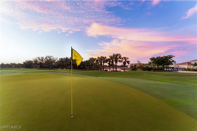 23560 Wisteria Pointe Dr Unit 506, Estero, FL 34135 - surrounding community featuring golf course view, a putting green, and a yard