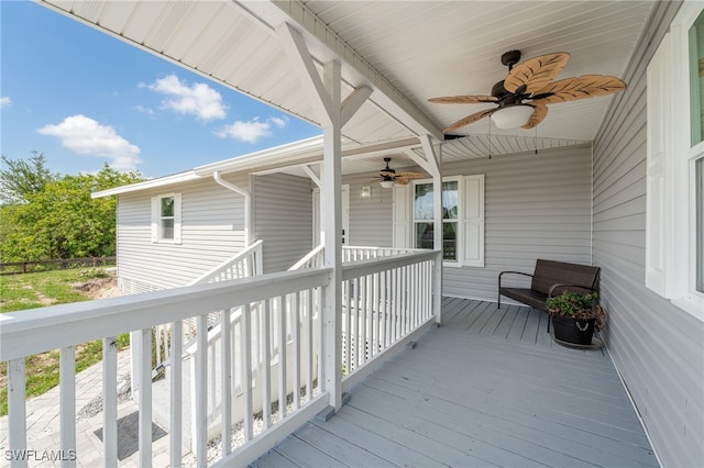 2313 Hines Ave, Alva, FL 33920 - porch featuring a ceiling fan