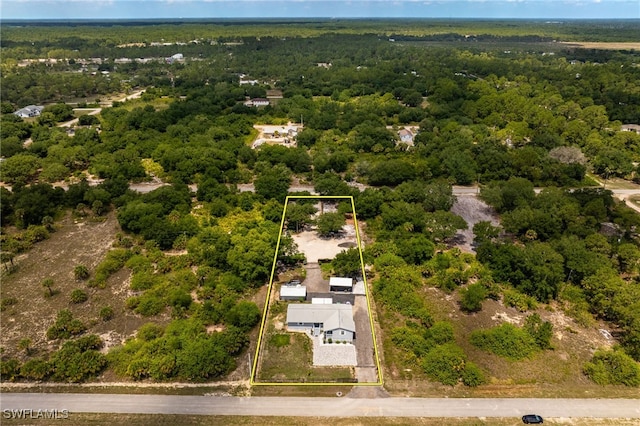 2313 Hines Ave, Alva, FL 33920 - view of property location with property parcel outlined and a forest