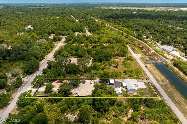 2313 Hines Ave, Alva, FL 33920 - bird's eye view of a heavily wooded area and a large body of water