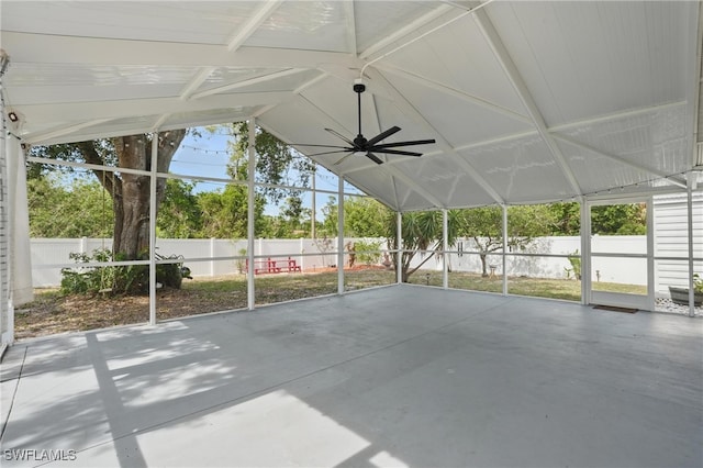 426 Chestnut Ave NW, Port Charlotte, FL 33952 - unfurnished sunroom with lofted ceiling and healthy amount of natural light