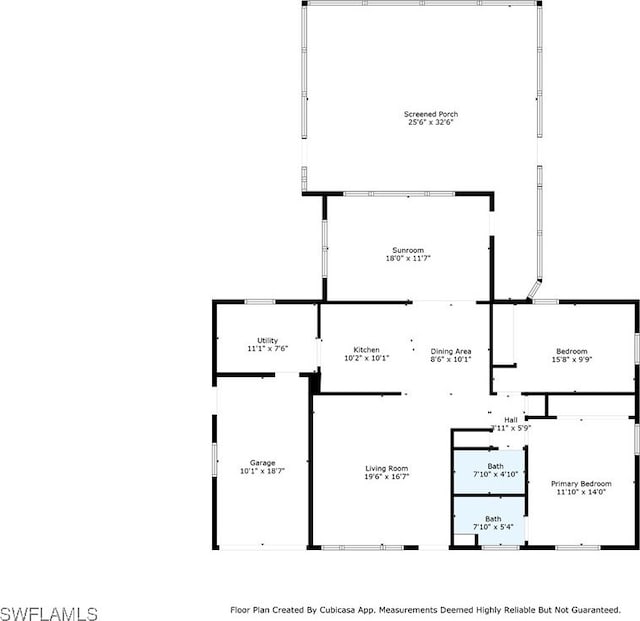 426 Chestnut Ave NW, Port Charlotte, FL 33952 - floor plan / room layout