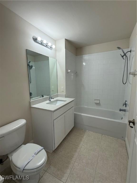 3947 Del Sol Ln Unit 203, Cape Coral, FL 33909 - full bath with toilet, tile patterned flooring, vanity, and shower / bath combination
