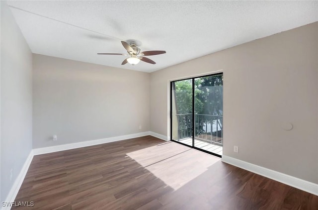 1501 Park Meadows Dr Unit 3, Fort Myers, FL 33907 - unfurnished room with wood finished floors, ceiling fan, and baseboards