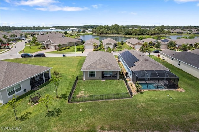 8833 Swell Brooks Ct, North Fort Myers, FL 33917 - aerial perspective of suburban area featuring a nearby body of water