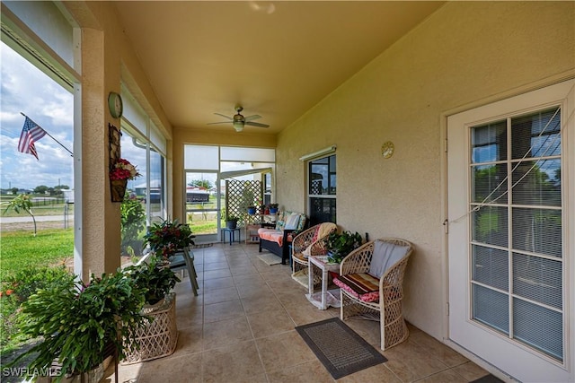 1115 Comet Ave, Labelle, FL 33935 - sunroom / solarium featuring a ceiling fan