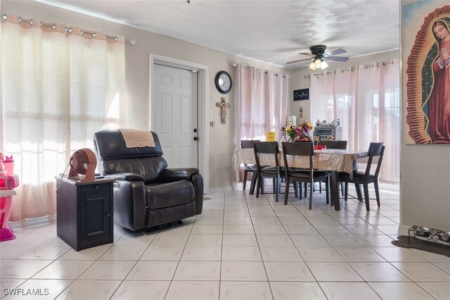 1154 4th Way N, Fort Myers, FL 33903 - dining space with healthy amount of natural light and a ceiling fan