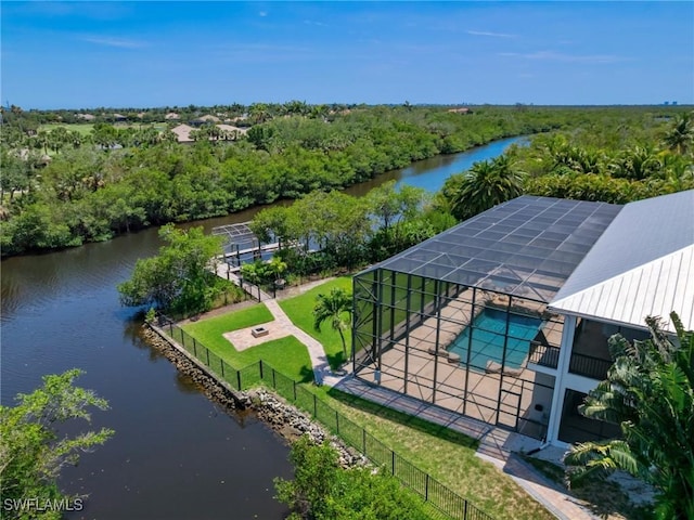 18251 Parkridge Ct, Fort Myers, FL 33908 - aerial view of a large body of water and a pool