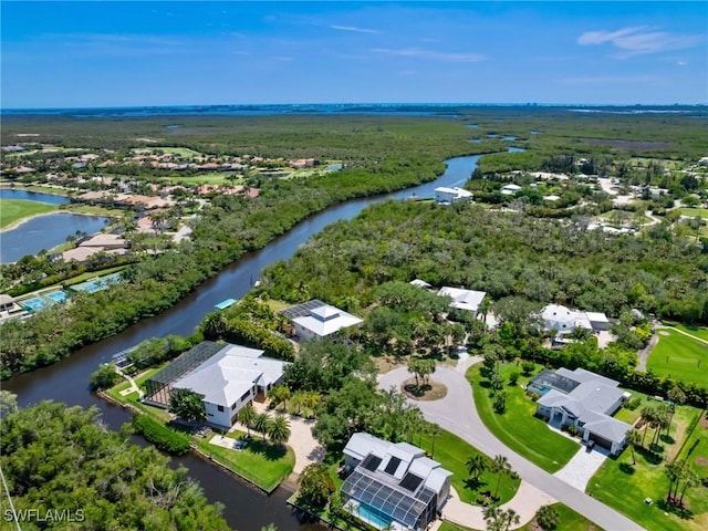 18251 Parkridge Ct, Fort Myers, FL 33908 - aerial view of residential area with a large body of water