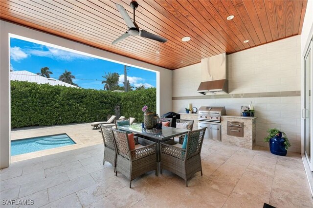 1167 22nd Ave N, Naples, FL 34103 - view of patio featuring outdoor dining area and ceiling fan