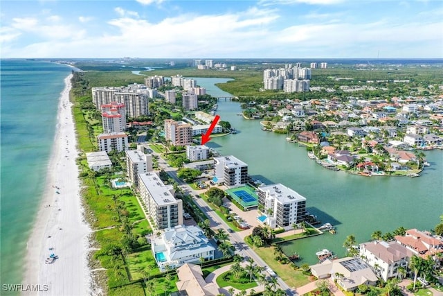10562 Gulf Shore Dr Unit 402, Naples, FL 34108 - view of urban area with waterfront with a beach