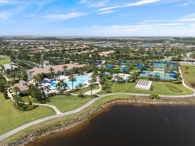 5979 Prosperity Ln, Ave Maria, FL 34142 - aerial view of property's location with a large body of water and a pool area