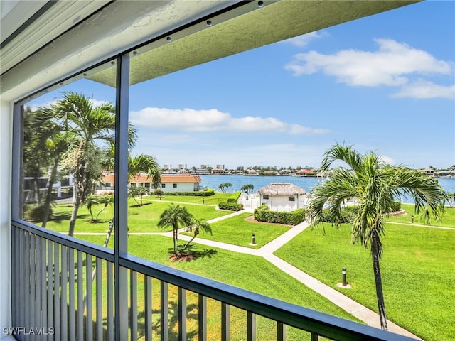 750 W Elkcam Cir Unit 312, Marco Island, FL 34145 - balcony featuring a water view