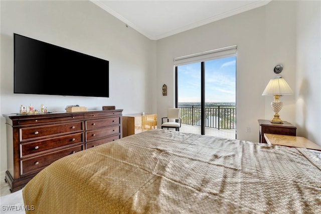 14300 Riva Del Lago Dr Unit 2103, Fort Myers, FL 33907 - bedroom with access to outside and crown molding