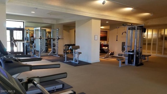 14300 Riva Del Lago Dr Unit 2103, Fort Myers, FL 33907 - gym with ornamental molding