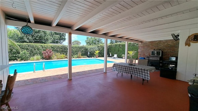 204 Flagler St, Clewiston, FL 33440 - view of swimming pool with a patio and a fenced backyard
