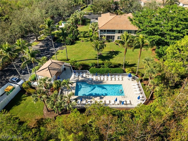 784 Carrick Bend Cir Unit 103, Naples, FL 34110 - aerial view of property and surrounding area with a pool