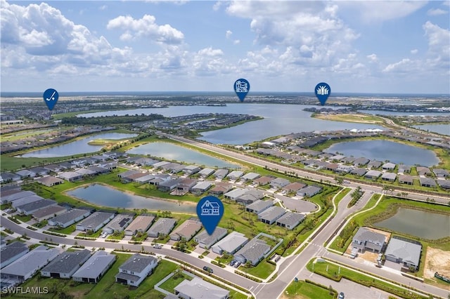 42530 Atlas Dr, Punta Gorda, FL 33982 - aerial perspective of suburban area featuring a large body of water
