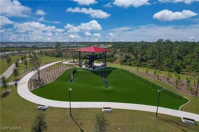 42530 Atlas Dr, Punta Gorda, FL 33982 - surrounding community with a gazebo and a lawn
