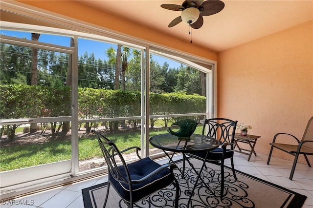1044 Woodshire Ln Unit B102, Naples, FL 34105 - sunroom / solarium with ceiling fan