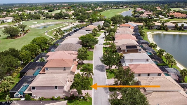 28686 San Galgano Way, Bonita Springs, FL 34135 - aerial view of residential area featuring a nearby body of water and a local golf course