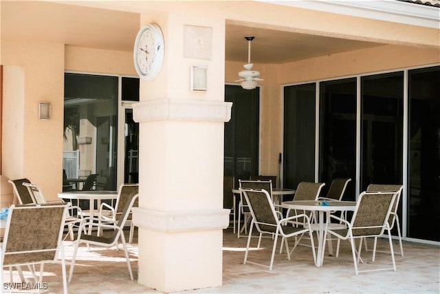 6481 Aragon Way Unit 205, Fort Myers, FL 33966 - view of patio / terrace with a ceiling fan