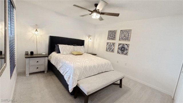 14257 Heritage Landing Blvd Unit 1122, Punta Gorda, FL 33995 - bedroom with light colored carpet, baseboards, and ceiling fan