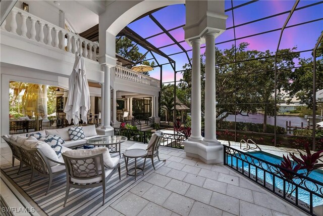 4111 Harbor Oaks Ct, Bonita Springs, FL 34134 - patio / terrace with a patio area and an outdoor pool