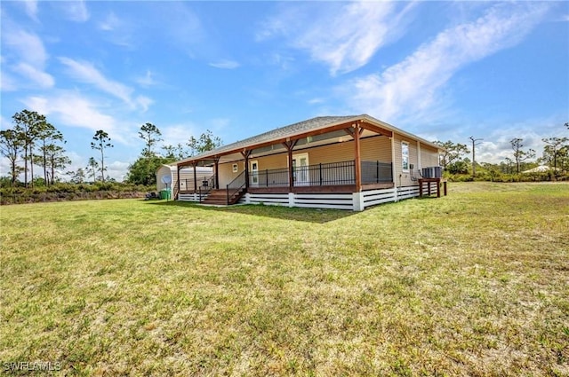 6405 Alan Blvd, Punta Gorda, FL 33982 - back of property featuring central air condition unit