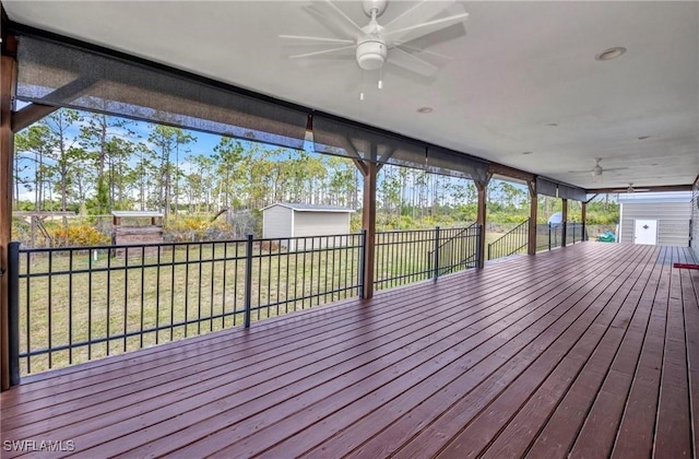 6405 Alan Blvd, Punta Gorda, FL 33982 - deck with ceiling fan