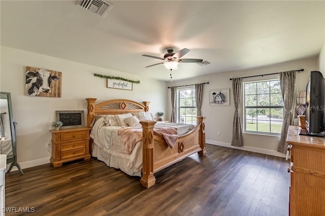 6405 Alan Blvd, Punta Gorda, FL 33982 - bedroom featuring dark wood finished floors and ceiling fan