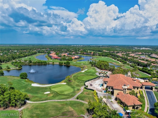 2722 Olde Cypress Dr, Naples, FL 34119 - aerial view of residential area featuring a large body of water and a local golf course