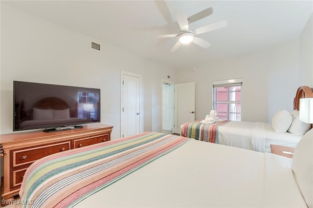 190 Estero Blvd Unit 303, Fort Myers Beach, FL 33931 - bedroom with ceiling fan