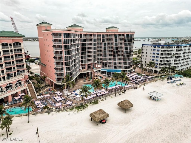 190 Estero Blvd Unit 303, Fort Myers Beach, FL 33931 - view of apartment building / complex with a water view