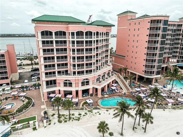190 Estero Blvd Unit 303, Fort Myers Beach, FL 33931 - view of apartment building / complex with a water view