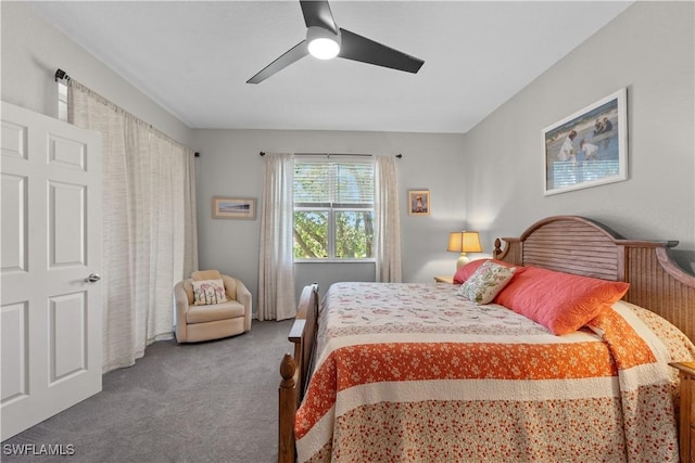 14769 Calusa Palms Dr Unit 203, Fort Myers, FL 33919 - carpeted bedroom with ceiling fan
