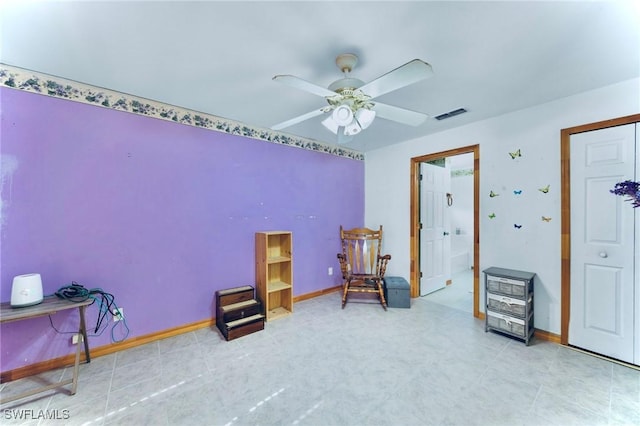 911 Medford Ave S, Lehigh Acres, FL 33974 - bedroom featuring a ceiling fan and baseboards