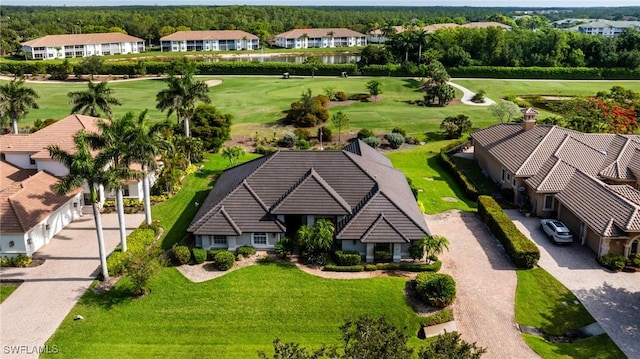 8241 Glenfinnan Cir, Fort Myers, FL 33912 - aerial view of residential area featuring a golf club and a nearby body of water