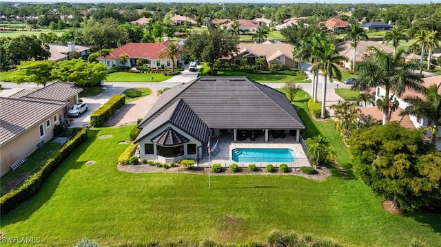 8241 Glenfinnan Cir, Fort Myers, FL 33912 - aerial perspective of suburban area with a pool area