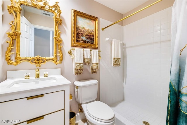 8241 Glenfinnan Cir, Fort Myers, FL 33912 - full bathroom with vanity, toilet, and a tile shower
