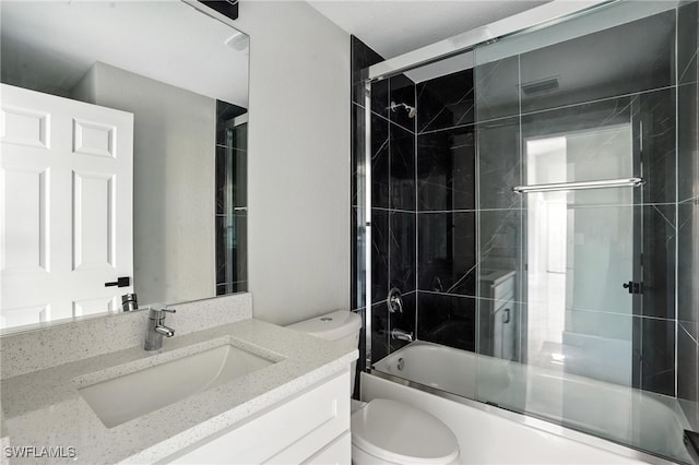 4011 7th St SW, Lehigh Acres, FL 33976 - full bath with vanity and combined bath / shower with glass door