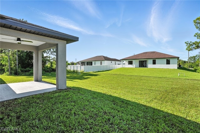 4011 7th St SW, Lehigh Acres, FL 33976 - view of yard with ceiling fan and a patio