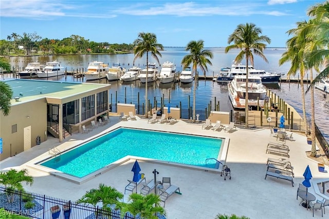 1920 Virginia Ave Unit 1602, Fort Myers, FL 33901 - community pool with a sunroom, a patio area, and a water view