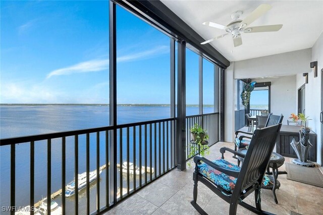 1920 Virginia Ave Unit 1602, Fort Myers, FL 33901 - sunroom / solarium with a water view