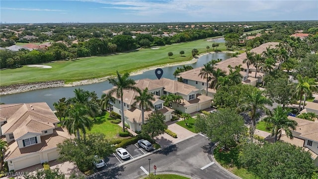 28657 San Lucas Ln Unit 102, Bonita Springs, FL 34135 - aerial perspective of suburban area with a large body of water and a local golf course