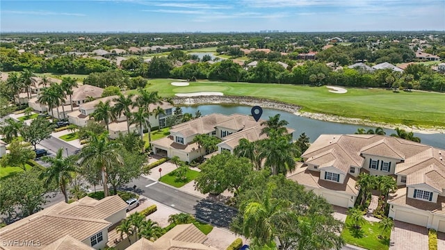 28657 San Lucas Ln Unit 102, Bonita Springs, FL 34135 - aerial perspective of suburban area with a local golf course and a nearby body of water