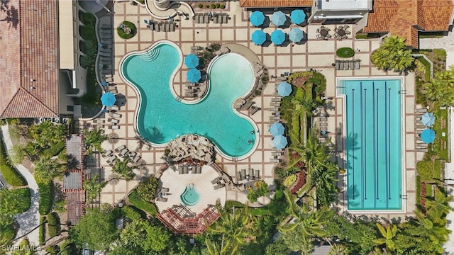 28657 San Lucas Ln Unit 102, Bonita Springs, FL 34135 - aerial view of a pool