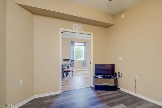 8320 Whiskey Preserve Cir Unit 321, Fort Myers, FL 33919 - living area with dark wood finished floors and baseboards